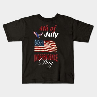 4th of July 1776  American independence day design Kids T-Shirt